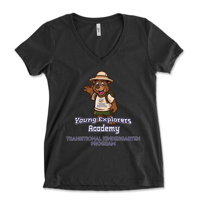 Young Explorers Academy Full Color Vertical Women's V-Neck