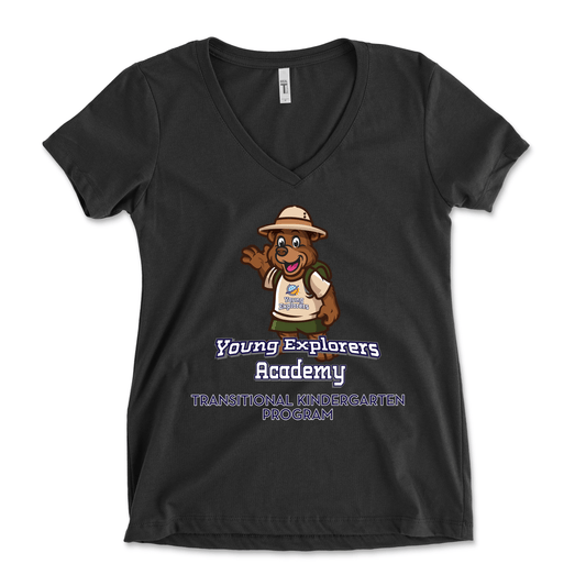Young Explorers Academy Full Color Vertical Women's V-Neck