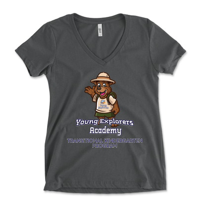 Young Explorers Academy Full Color Vertical Women's V-Neck