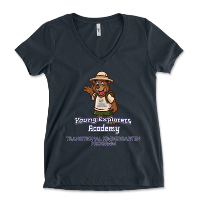 Young Explorers Academy Full Color Vertical Women's V-Neck