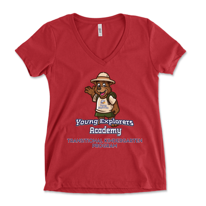 Young Explorers Academy Full Color Vertical Women's V-Neck