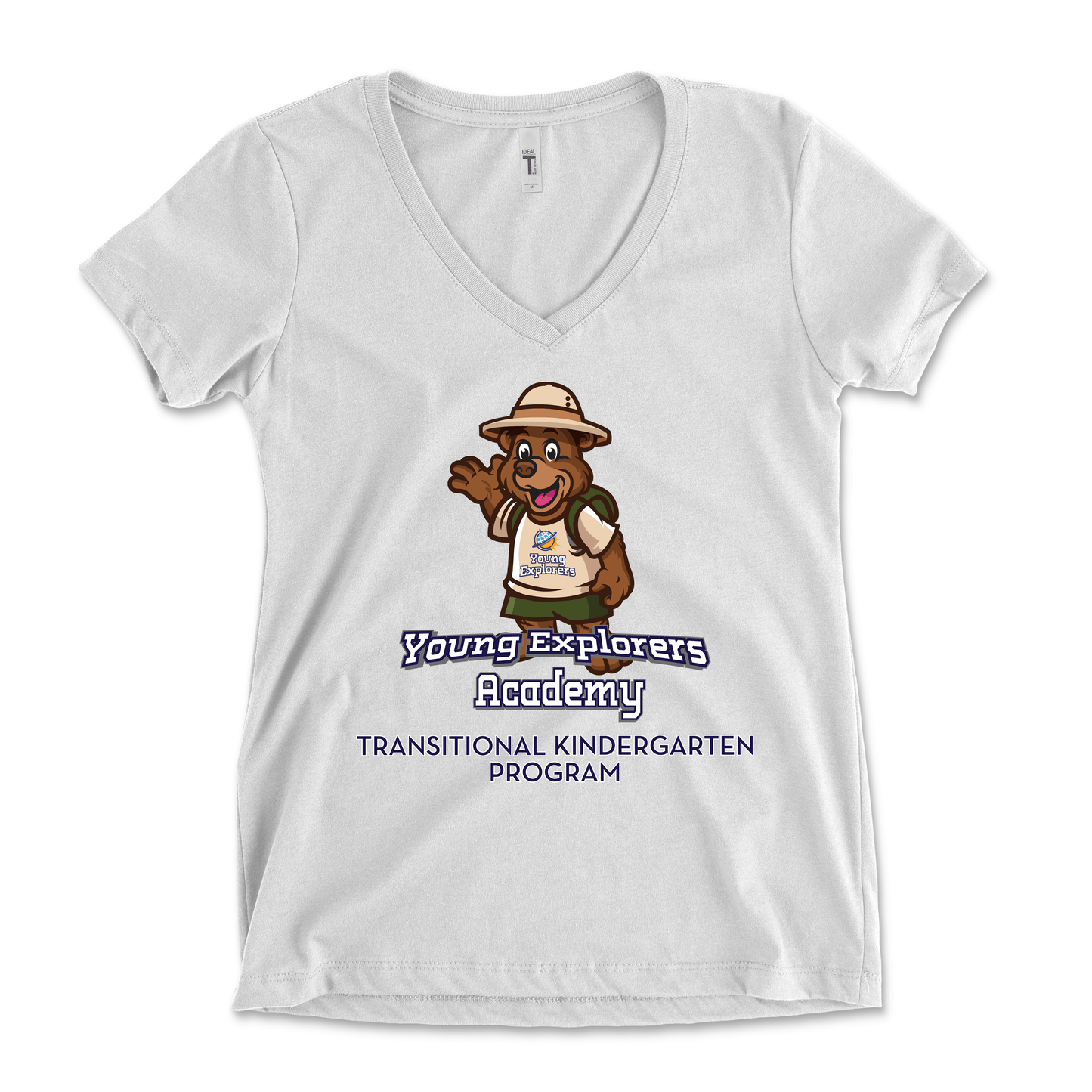 Young Explorers Academy Full Color Vertical Women's V-Neck