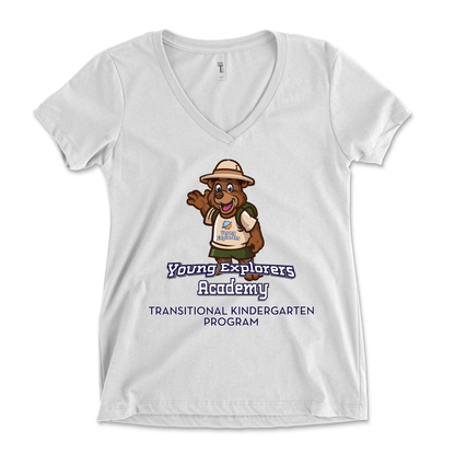 Young Explorers Academy Full Color Vertical Women's V-Neck